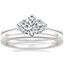 Platinum Tallula Three Stone Diamond Ring with Petite Comfort Fit Wedding Ring