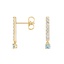 14K Yellow Gold Aquamarine and Diamond Bar Earrings, smalladditional view 1