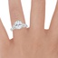 18K White Gold Secret Garden Diamond Ring (1/2 ct. tw.), smallzoomed in top view on a hand