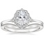 Platinum Coralie Diamond Ring with Chevron Ring
