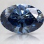 2.38 Ct. Fancy Deep Blue Oval Lab Created Diamond