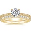 18K Yellow Gold Elsie Ring with Petite Shared Prong Diamond Ring (1/4 ct. tw.)