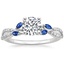 18K White Gold Luxe Willow Sapphire and Diamond Ring (1/8 ct. tw.), smalltop view