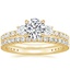 18K Yellow Gold Radiance Diamond Ring (1/3 ct. tw.) with Luxe Bliss Diamond Ring (1/3 ct. tw.)