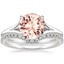 18KW Morganite Reverie Ring with Flair Diamond Ring (1/6 ct. tw.), smalltop view