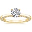 18K Yellow Gold Charlotte Diamond Ring, smalltop view