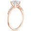 14K Rose Gold Aurora Diamond Ring, smallside view