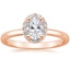 14K Rose Gold Fancy Halo Diamond Ring (1/6 ct. tw.), smalltop view