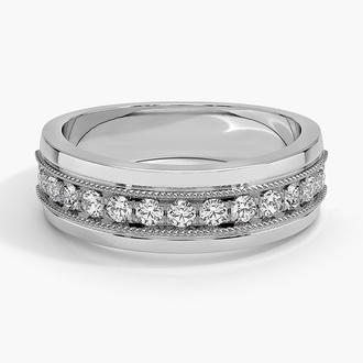 Mixed Metal Diamond Wedding Ring