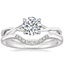 18K White Gold Alya Ring with Midi Half Moon Diamond Nesting Ring