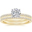 18K Yellow Gold Ballad Diamond Ring (1/8 ct. tw.) with Luxe Ballad Diamond Ring (1/4 ct. tw.)