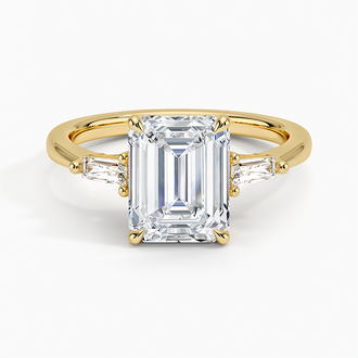 Quinn Three Stone Diamond Ring - Brilliant Earth