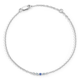 Sapphire, Aquamarine, and Diamond Bracelet