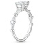 18KW Aquamarine Memoir Baguette Diamond Ring (1/2 ct. tw.), smalltop view
