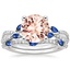 18KW Morganite Luxe Willow Sapphire and Diamond Bridal Set (1/4 ct. tw.), smalltop view