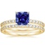 18KY Sapphire Luxe Petite Shared Prong Diamond Bridal Set (3/4 ct. tw.), smalltop view