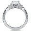 Fishtail Pave Engagement Ring, smallside view