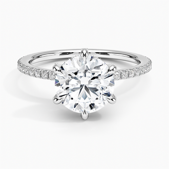 Six Prong Diamond Gallery Ring
