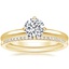18K Yellow Gold North Star Ring with Whisper Diamond Ring (1/10 ct. tw.)