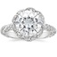 18KW Moissanite Nova Halo Diamond Ring (1/2 ct. tw.), smalltop view