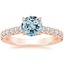 14KR Aquamarine Sienna Diamond Ring (3/8 ct. tw.), smalltop view
