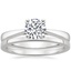 Platinum Petite Tapered Trellis Ring with Petite Quattro Wedding Ring