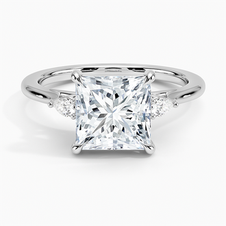 Perfect Fit Three Stone Pear Diamond Ring
