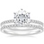 18KW Moissanite Lyric Diamond Ring with Luxe Ballad Diamond Ring (1/4 ct. tw.), smalltop view