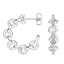 14K White Gold Anya Diamond Chain Hoop Earrings, smalladditional view 1