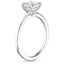 18KW Moissanite Petite Elodie Solitaire Ring, smalltop view