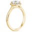 18K Yellow Gold Halo Diamond Ring (1/6 ct. tw.), smallside view