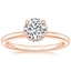 14K Rose Gold Double Hidden Halo Diamond Ring (1/6 ct. tw.), smalltop view