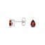Silver Pear Garnet Stud Earrings, smalladditional view 1