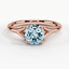 Rose Gold Aquamarine Reverie Ring