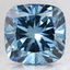 3.09 Ct. Fancy Vivid Blue Cushion Lab Created Diamond