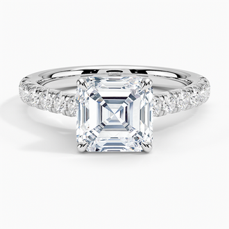 French Pavé Engagement Ring