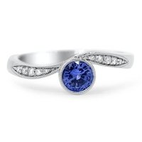 Custom Sapphire Infinity Diamond Ring | Brilliant Earth