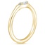 18K Yellow Gold Vivant Aquamarine and Diamond Ring, smallside view