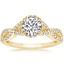 18K Yellow Gold Entwined Halo Diamond Ring (1/3 ct. tw.), smalltop view