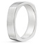 Platinum Euro Square Wedding Ring, smallside view
