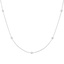 Bezel Strand 18 in. Diamond Necklace (1/3 ct. tw) in 18K White Gold