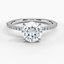 Moissanite Ballad Diamond Ring (1/8 ct. tw.) in 18K White Gold