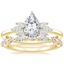 18K Yellow Gold Stella Diamond Ring with Versailles Diamond Ring (3/8 ct. tw.)