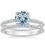 18KW Aquamarine Adeline Diamond Bridal Set, smalltop view