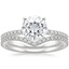 18KW Moissanite Ballad Diamond Ring (1/8 ct. tw.) with Flair Diamond Ring (1/6 ct. tw.), smalltop view