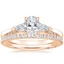 18K Rose Gold Simply Tacori Three Stone Diamond Ring (1/3 ct. tw.) with Simply Tacori Diamond Ring (1/5 ct. tw.)