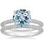 18KW Aquamarine Valencia Diamond Bridal Set (5/8 ct. tw.), smalltop view