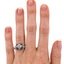 The Rainey Ring, smallzoomed in top view on a hand