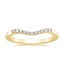 18K Yellow Gold Chamise Contoured Diamond Ring, smalltop view