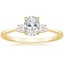 18K Yellow Gold Selene Diamond Ring (1/10 ct. tw.), smalltop view
